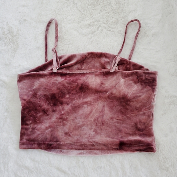 Forever 21 Pink velvet pink crop top (L) - Picture 2 of 4